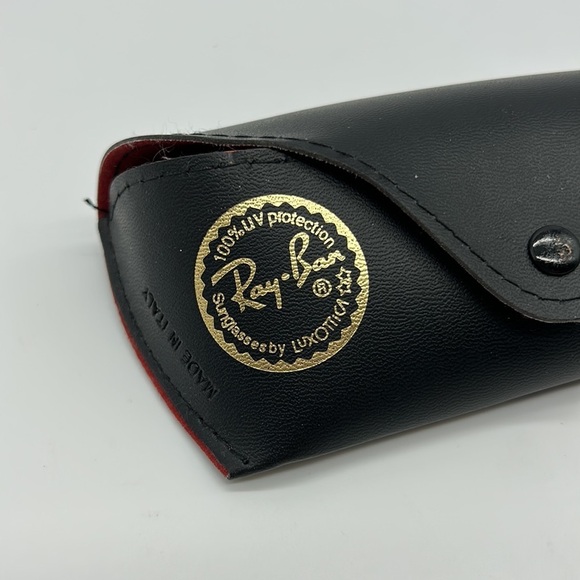 Ray Ban Sunglass Eyewear Case Black with Red Interior - Picture 4 of 7